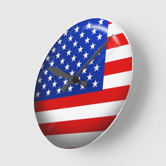 Horloge du drapeau américain (Angle)