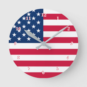 Horloge du drapeau des États-Unis d'Amérique