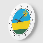 Horloge du drapeau rwandais / rwandais (Angle)
