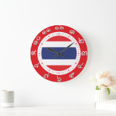 Horloge du drapeau thaïlandais ( nombre en chiffre (Maison)