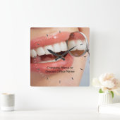 Horloge du logo de l'entreprise du bureau dentaire (Maison)