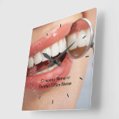 Horloge du logo de l'entreprise du bureau dentaire (Angle)