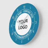 Horloge du logo de votre entreprise Exemple de tex (Angle)