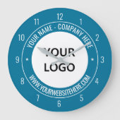 Horloge du logo de votre entreprise Exemple de tex (Recto)