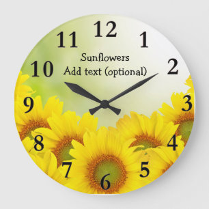 Horloge du mur acrylique des tournesols