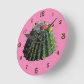 Horloge du mur acrylique du cactus (Angle)