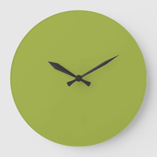 Horloge du mur acrylique vert olive (Recto)