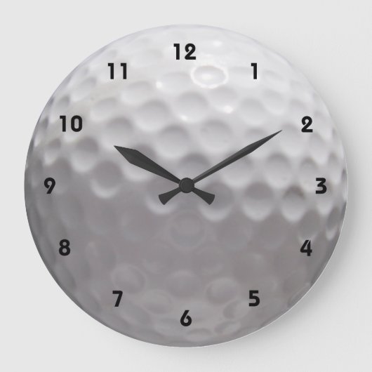 Horloge du mur de balle de golf avec nombres (Recto)