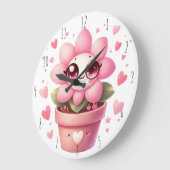 Horloge du mur de fleurs de Lil (Angle)