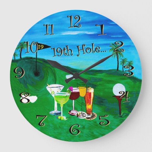 horloge du mur de golf 19e trou (Recto)