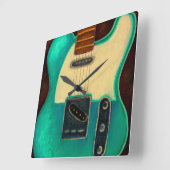 HORLOGE DU MUR DE GUITARE ÉLECTRIQUE vintage (Angle)