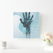 Horloge du mur de la main du robot (Maison)