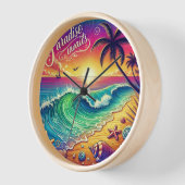 Horloge du mur de plage (Angle)