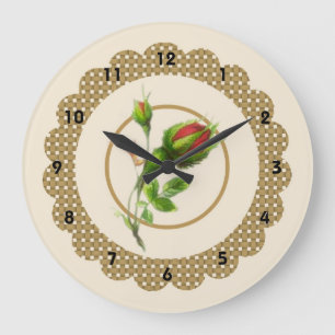 Horloge du mur de Rose du chou