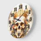 Horloge du mur du crâne royal (Angle)