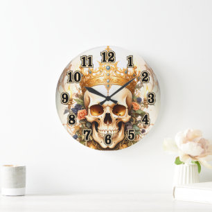 Horloge du mur du crâne royal