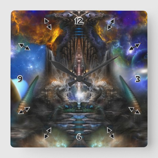 Horloge du mur du portail d'archivage (Recto)