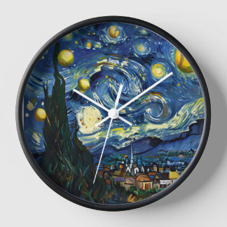 Horloge Du Mur Du Softball De Nuit Stale