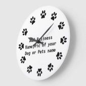 ] HORLOGE DU MUR EMPREINTE DE PATTE DE CHIEN (Angle)