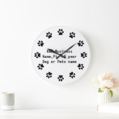 ] HORLOGE DU MUR EMPREINTE DE PATTE DE CHIEN (Maison)