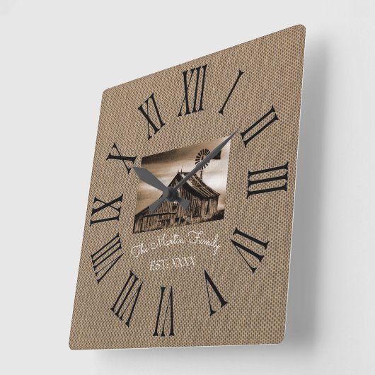 HORLOGE DU MUR NUMBÉRAL ROMAIN RUSTIQUE (Angle)