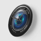 Horloge du mur rond de l'image de la caméra (Angle)