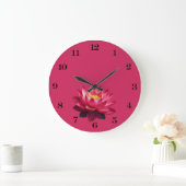 Horloge du mur rouge Lotus (Maison)