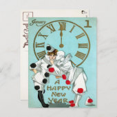 Horloge du Nouvel An victorien (1 sur 4) Carte pos (Devant / Derrière)