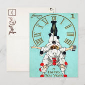 Horloge du Nouvel An Victorien (2 de 4) Carte post (Devant / Derrière)