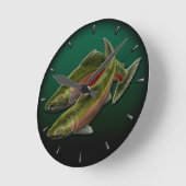 Horloge du pêcheur Coho Saumon Poisson Horloges mu (Angle)