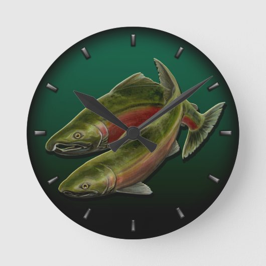 Horloge du pêcheur Coho Saumon Poisson Horloges mu (Recto)