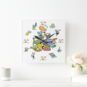 Horloge du personnage de dessin de marbre (Maison)