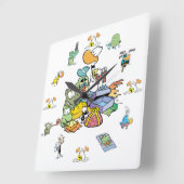 Horloge du personnage de dessin de marbre (Angle)