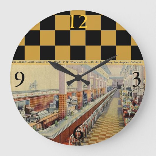 Horloge du plus long comptoir de déjeuner de Woolw (Recto)