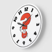 Horloge du point de question rouge (Angle)
