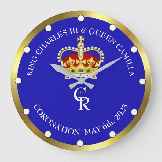 Horloge du roi Charles III et de la reine du camp (Recto)