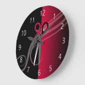 horloge du salon de coiffure rouge (Angle)