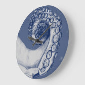 Horloge du tentacle bleu et argenté (Angle)