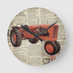 Horloge du tracteur à paroi ronde