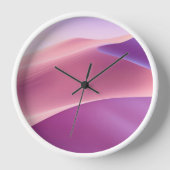 Horloge Dunes de sable en rose et lavande (Recto)