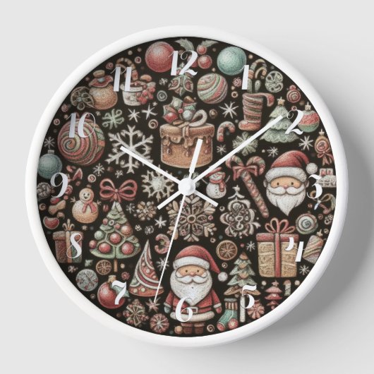 Horloge Dur Pasteurs Dessiner Motifs de Noël (Recto)