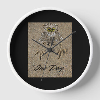 Horloge Eagle Baby & Footprints in the Sand "One Day"