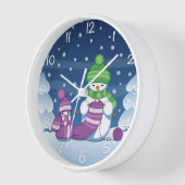 Horloge Écharpe Tricot Snowman (Angle)