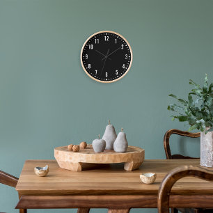 Horloge École classique Mur noir