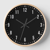 Horloge École classique Mur noir (Recto)