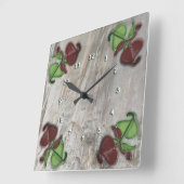 Horloge - Écorce et Feuille (Angle)