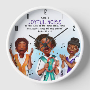Horloge Écriture de chanteurs afro-américains