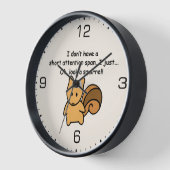Horloge Écureuil à courte attention drôle (Angle)