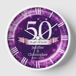 Horloge Édition Anniversaire de Mariage Année Paillettes V
