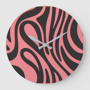 Horloge Effet Zèbre Africain.Nature et minimaliste